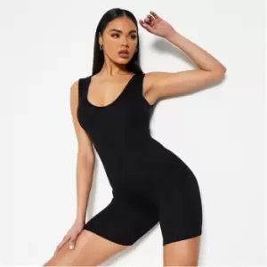 I Saw It First Basic Scoop Neck Unitard - Black