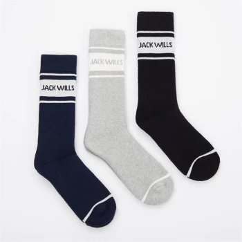 Jack Wills Ski Unisex Multipack Socks 3 Pack - Multi