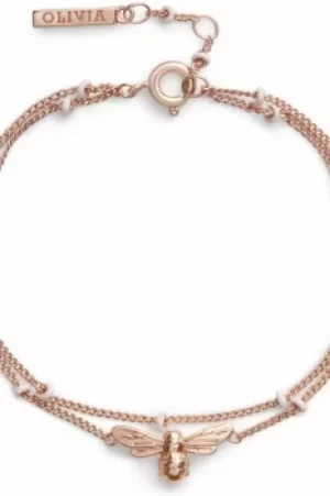 Lucky Bee Chain with Pearl Rose Gold Bracelet OBJAMB129