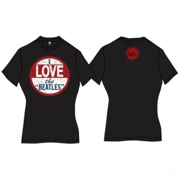 Beatles - The - I Love The Beatles Ladies XX-Large T-Shirt - Black