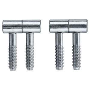 Lightweight Chrome effect Metal Barrel hinge L34x12mm Pack of 2