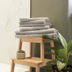 Loft Combed Cotton 6 Piece Hand/Bath Towel Set Dove