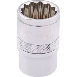 Draper 3/8" Drive Polished Finish Hi Torq Bi Hexagon Socket Metric 3/8" 13mm