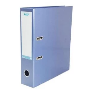 Elba Classy A4 Lever Arch File 70mm Laminated Gloss Finish Metallic Blue Single