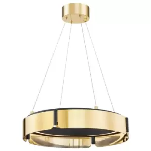 Tribeca Small LED Chandelier Brass, Black