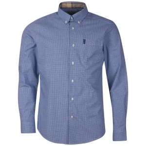 Barbour Mens Gingham 23 Tailored Shirt Inky Blue Large