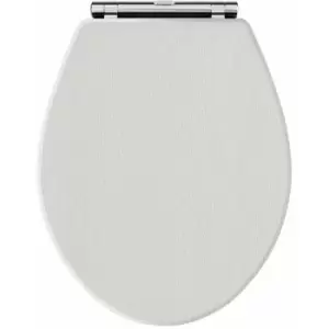 Richmond Soft Close Toilet Seat Chrome Hinges - Timeless Sand - Hudson Reed