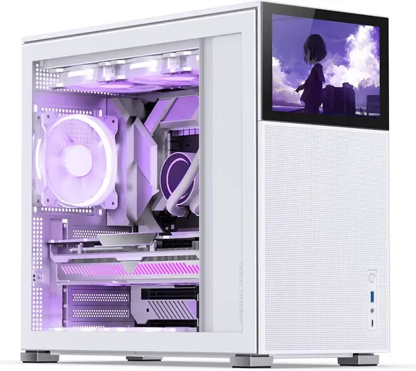 Jonsbo D41 Mesh Screen ATX PC Case - White, Tempered Glass