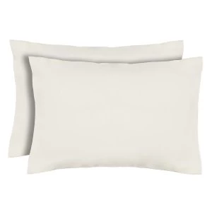 Catherine Lansfield Pair of Non-Iron Housewife Pillowcases - Cream