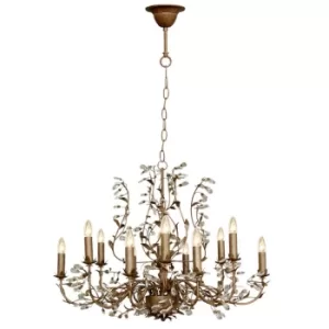 Michelan 12 Light Multi Arm Chandeliers Rust