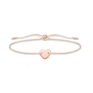 Rose Gold Heart Cord Tie Bracelet A1996-597-19-L20v