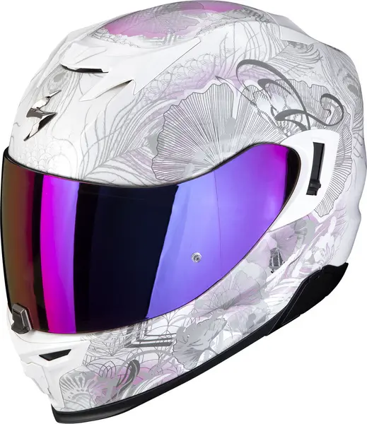 Scorpion Exo-520 Evo Air Melrose Pearl White-Pink Full Face Helmet XS