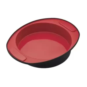 MasterClass Smart Silicone Round Cake Pan 20.5cm Red