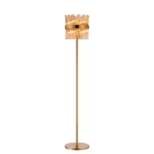 Lysander 8 Light G9, Floor Lamp, Brass, Amber