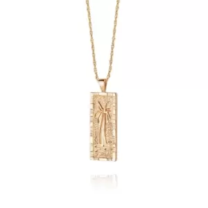 Daisy London 18ct Gold Plate Palm Engraved Necklace 18ct Gold Plate