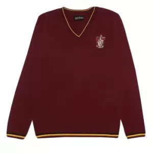 Harry Potter Womens/Ladies Gryffindor House Knitted Jumper (XXL) (Burgundy)