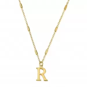 Gold Iconic Initial R Necklace GNCC4041R