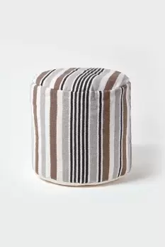 Stripe Bean Filled Pouffe Tall 45 x 40 cm