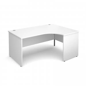 Maestro 25 PL Right Hand Ergonomic Desk 1600mm - White Panel Leg desig