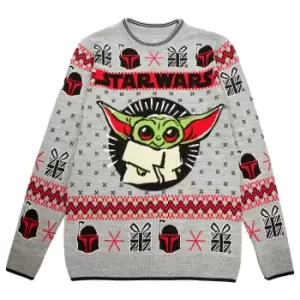 Star Wars: The Mandalorian Womens/Ladies The Child Knitted Christmas Jumper (XXL) (Multicoloured)
