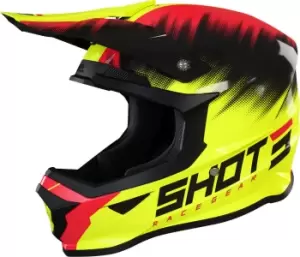 Shot Furious Versus Kids Motocross Helmet, red-yellow, Size L, red-yellow, Size L