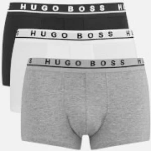 Hugo Boss 3 Pack Logo Boxer Trunks Black/White/Grey Size L Men