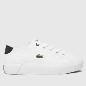 Lacoste White & Black Gripshot Junior Trainers