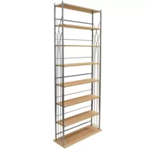 Techstyle Dakota Wide 266 DVD Bluray / 378 Cd Media Storage 7 Tier Tower Shelves Silver