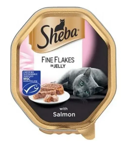 Sheba Fine Flakes Salmon Cat Food 85g