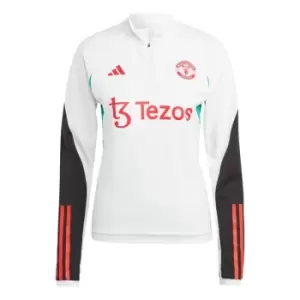 adidas Manchester United Training Top 2023 2024 Womens - White