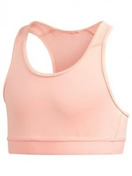 adidas Junior Girls Training Bra - Pink, Orange, Size 11-12 Years, Women