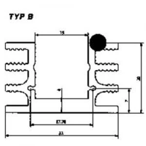 Heat sink 6.5 CW L x W x H 37.5 x 32 x 20 mm TO 220 TO 126 F