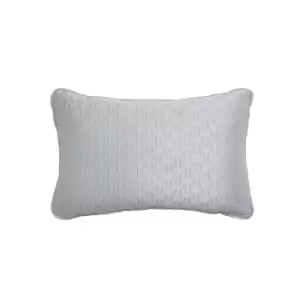 Ted Baker T Quilted Cushion 60cm x 40cm, Silver