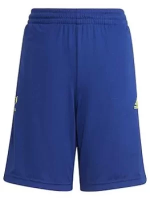 Boys, adidas Messi Short, Blue, Size 7-8 Years