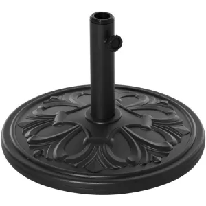 Outsunny Round Parasol Base Heavy Duty Cement Stand Umbrella Holder Garden