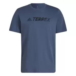 adidas Terrex Logo T Shirt Mens - Grey