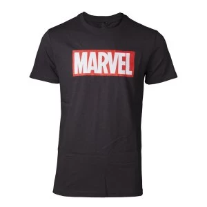 Marvel Logo Mens Medium T-Shirt - Black