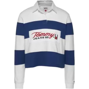 Tommy Jeans Tjw Timeless 2 Crop Rugby Polo - White