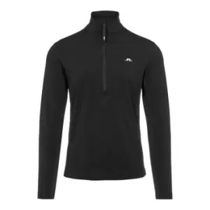 J Lindeberg Golf Luke Mid Layer Zip Top Mens - Black