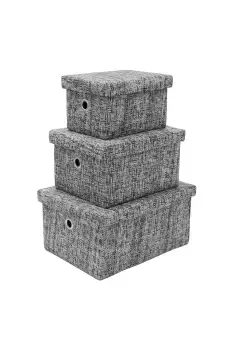 Urban Set of 3 Rectangle Paper Storage Baskets, Medium