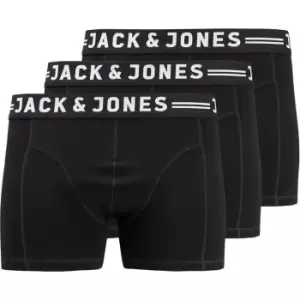 Jack and Jones 3 Pack Trunks Plus Size - Black