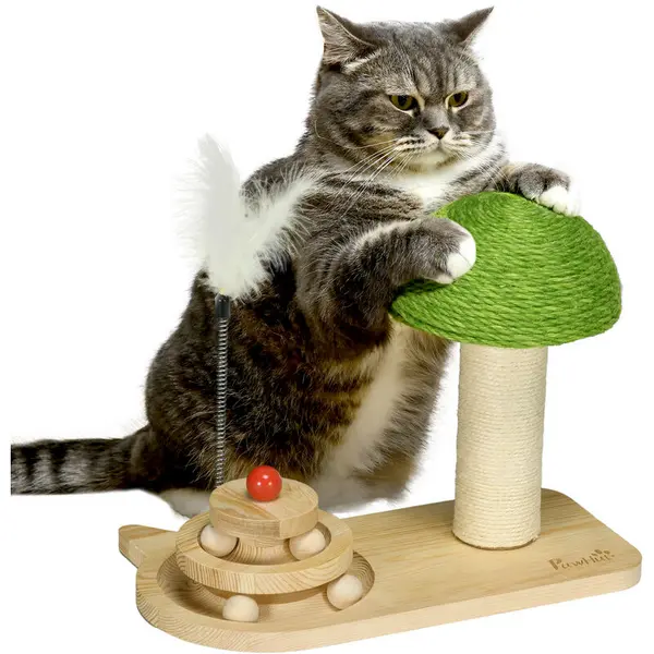 PawHut Mushroom-Shaped Cat-Scratching Post