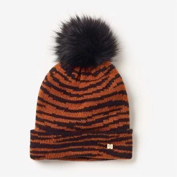 Biba BIBA Zebra Print Beanie - Rust