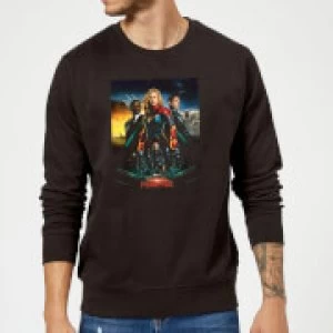 Captain Marvel Movie Starforce Poster Sweatshirt - Black - XXL