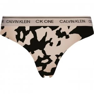 Calvin Klein ONE Cotton Thong - Charming Khaki