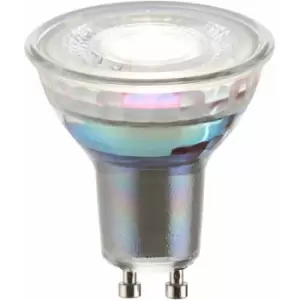 Loops - 6.7W smd GU10 LED Bulb - 4000k Cool White - 60 Degree Beam - Clear Glass Lamp