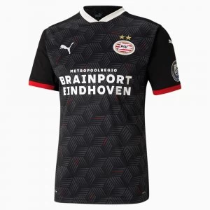 PUMA Psv Eindhoven Third Replica Mens Jersey, Black/High Risk Red, size Large, Clothing