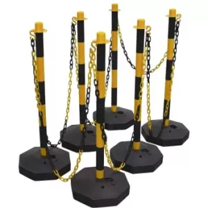 BYSBKIT Black/Yellow Post & Chain Kit 25m - Sealey