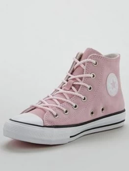 Converse Chuck Taylor All Star Hi Llama Print Childrens Trainer - Pink