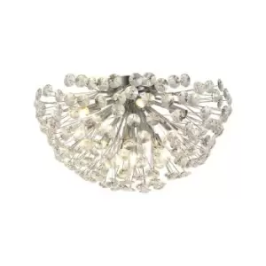 Luminosa Salisbury Ceiling Lamp 50cm 11 Light G9 Polished Chrome, Crystal